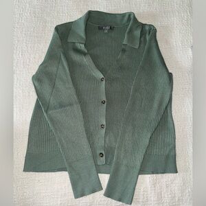 Super Comfy Green Button-Up Sweater